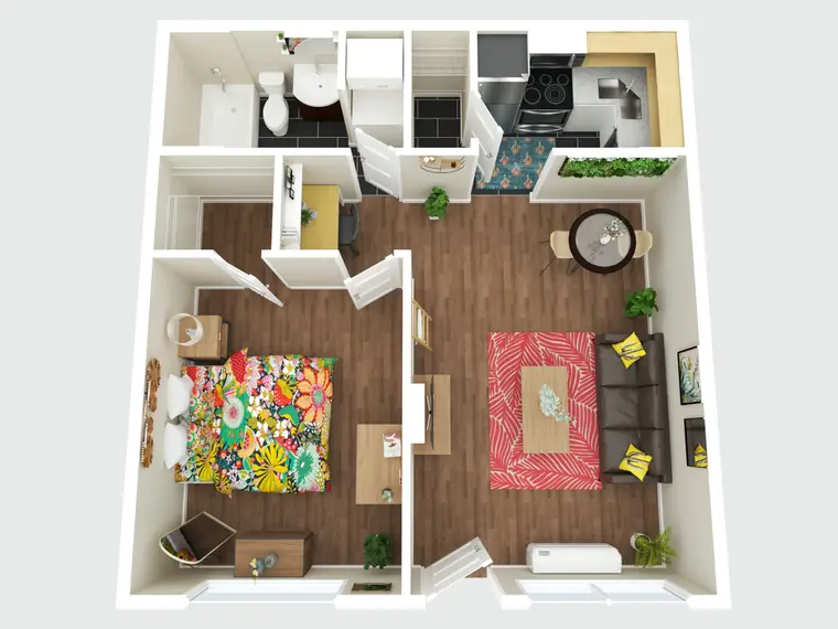759 Apartments — 1 BEDROOM floor plan