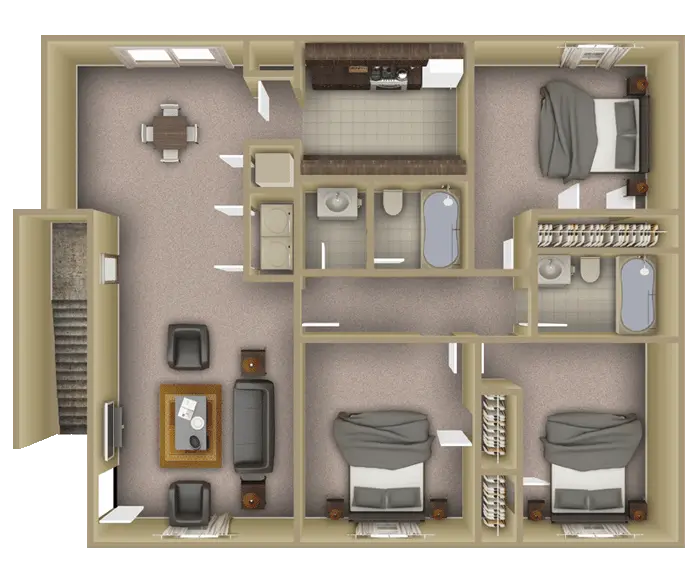 Villa Dylano — 3 BEDROOM floor plan